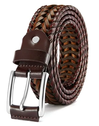 Braided Belt, 35 mm (Gradient Brown)
