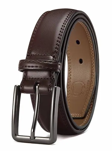 Leather Dress Belt, 35 mm (Brown)