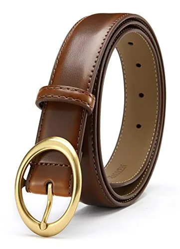 Leather Dress Belt (Brown)
