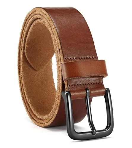 Full-grain Casual Belt (Brown K / Gun)