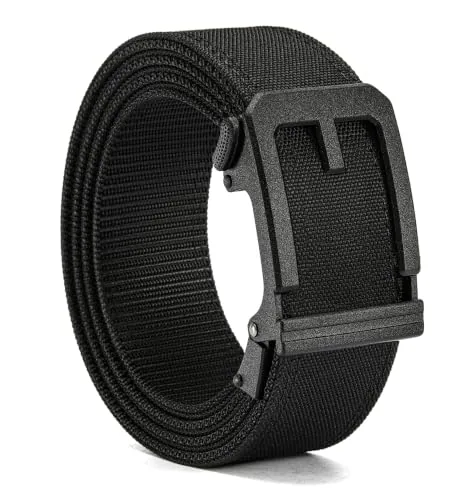 Nylon Ratchet Belt, 38 mm (Frosted Matte / Stitched Black)