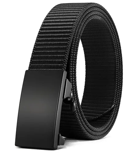 Nylon Ratchet Belt, 32 mm (Black, 28″ to 34″ waist)