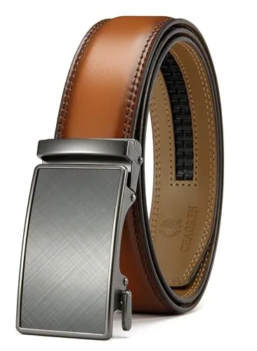 Leather Ratchet Belt, 35 mm (Brown Tan)