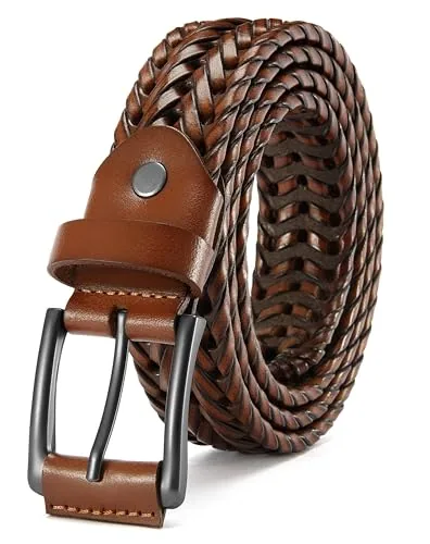 Braided Belt, 35 mm (Light Brown)