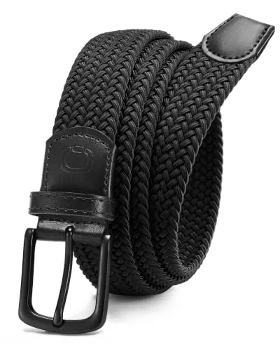 Elastic Stretch Belt (Black, 34″ to 38″ waist)