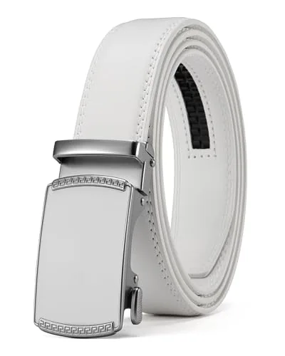 Leather Ratchet Belt (White)