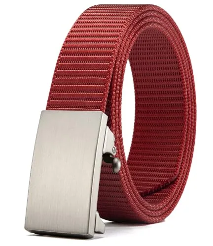 Nylon Ratchet Belt, 32 mm (Red)