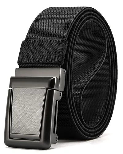 Elastic Tactical Belt, 38 mm (Black / Gunmetal Crosshatch)