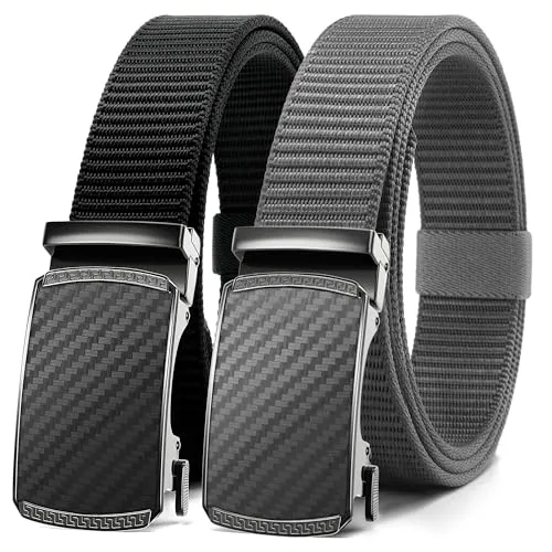 Nylon Ratchet Belt Buckle, 35 mm, Black (36″ to 42″ waist)