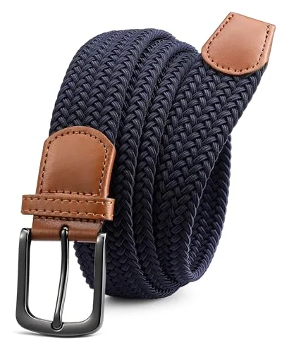Elastic Stretch Belt (Blue, 30″ to 34″ waist)