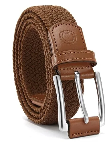 Elastic Stretch Belt (Brown, 38″ to 42″ waist)
