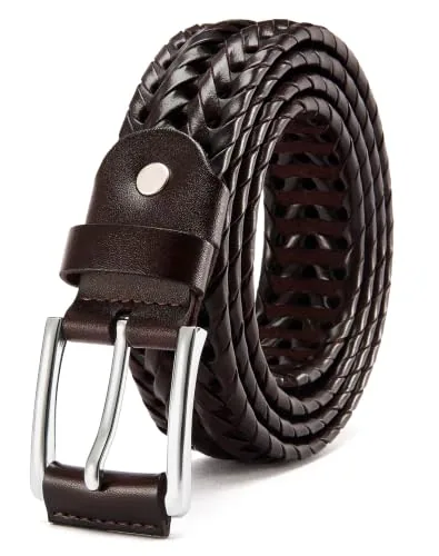 Braided Belt, 35 mm (Chocolate Brown)