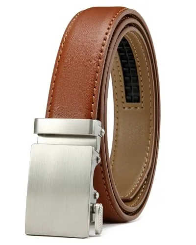 Leather Ratchet Boys' Belt (Brown, 16″ waist)